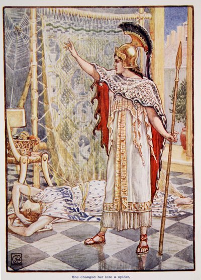 Elle la changea en araignée, illustration de 